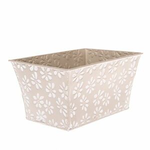 Farisa bézs fém virágtartó kaspó, 22 x 12 x 15, 5 cm kép