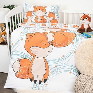 4Home Foxes gyerek pamut ágyneműhuzat kiságyba, 100 x 135 cm, 40 x 60 cm kép