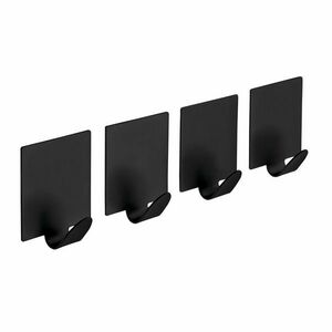 SAPHO 33201 öntapadó kampó, 4 db, matt fekete kép