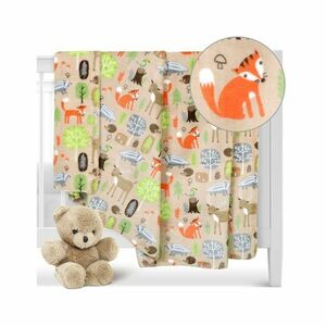 Bellatex Ella állatok az erdőben gyermek takaró, 100 x 150 cm kép