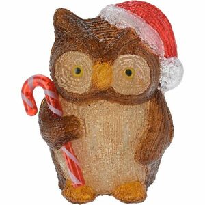 Candy owl karácsonyi LED dekoráció, 24 cm kép