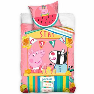 Carbotex Gyermek ágynemő Pepina malac LimonádovýStánek, 140 x 200 cm, 70 x 90 cm kép