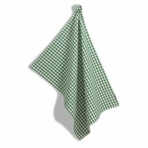 Kela Cora konyharuha, 100% pamut, zöld, kocka, 70 x 50 cm kép