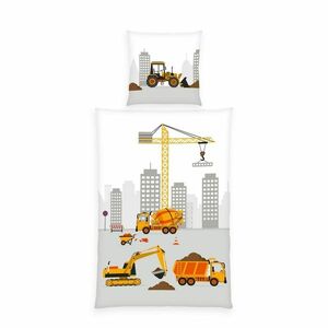 Herding Gyermek pamut ágynemű Építkezés , 135 x200 cm, 80 x 80 cm kép