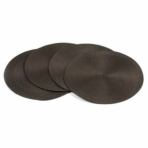Deco tányéralátét kerek, sötétbarna, átmérő 35 cm, 4 db-os készlet kép
