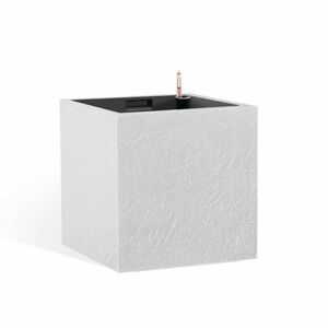 Flower Lover Cubico Stone önöntöző virágtartó fehér, 27 cm, 27 cm kép