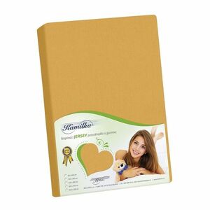 Kamilla dzsörzé lepedő, mustár, 90 x 200 cm kép