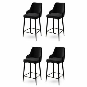 Enox Anthracite and Black bárszék szett, 4 db, 4 db kép