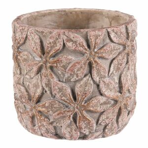 Beton virágcserép burkolat Flower M, 15 x 13 cm, 15 cm átmérőjű kép