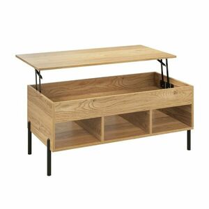 Dohányzóasztal emelhető asztallappal, natúr kép