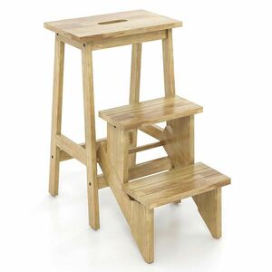 Összecsukható 3 fokos fellépő, natúr kép