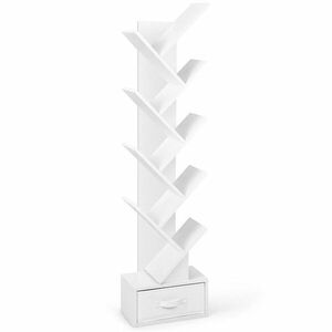 10 szintes könyvespolc fehér kép