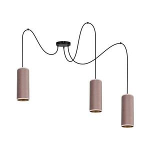 HEXE Láncos lámpa AVALO 3xE27/60W/230V pókháló rózsaszín/réz 0121 kép