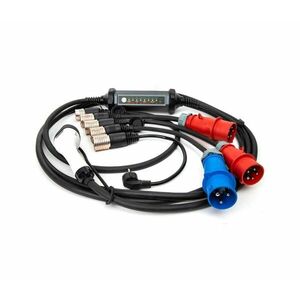 Hordozható elektromos autó töltő 4x Type 2 adapterrel 32A/480V 22kW 5m IP67 EV_PC060 kép