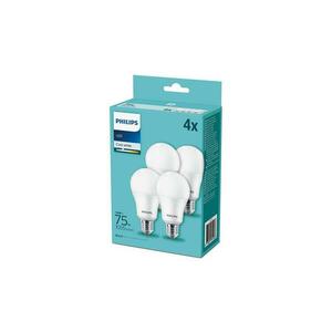 KÉSZLET 4xLED Izzó Philips A60 E27/10W/230V 4000K 8718699694968 kép