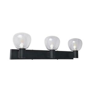 Fürdőszobai fali lámpa POLA 3xG9/5W/230V IP44 fekete/átlátszó 336033 kép