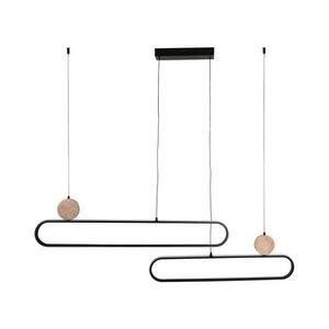 LED csillár zsinóron FLORENTYNA LED/48W/230V 4000K fekete/bézs 333889 kép