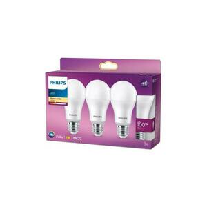 3 db Philips A60 E27 LED izzó 13W/230V 2700K 8720169326354 kép