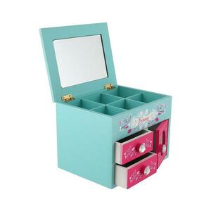 Teddies PRINCESS ékszerdoboz tükörrel, rózsaszín/kék 00100031 kép