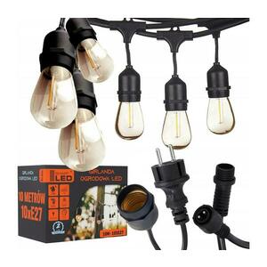 SmartLED LED kültéri dekorációs füzér 10xE27/1W/230V 10, 94 m IP44 fekete 4532 kép