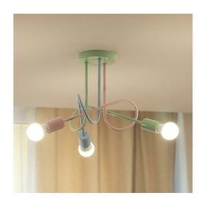 Felületre szerelt OXFORD csillár 3xE27/15W/230V zöld/rózsaszín/kék W kép