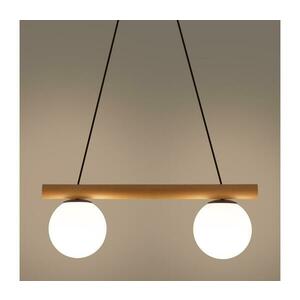 Kábeles csillár WOODSTOCK 2xE27/15W/230V fa/fekete W kép