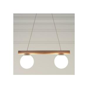 Kábeles függőlámpa WOODSTOCK 2xE27/15W/230V fa/krémszínű W kép