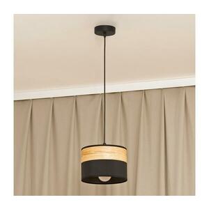 Kábeles függőlámpa ALBA 1xE27/15W/230V átm. 20 cm fekete/barna W kép