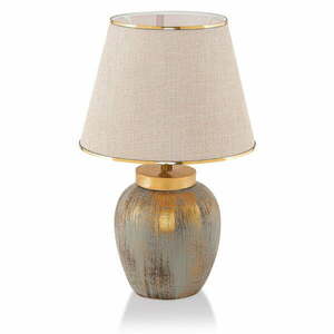 Krémszínű-aranyszínű asztali lámpa textil búrával (magasság 47 cm) Yakamoz – Opviq lights kép