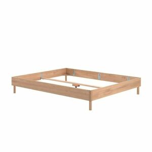 Natúr színű tölgyfa franciaágy ágytámla nélkül, ágyrács nélkül 160x200 cm Forrest – Vipack kép