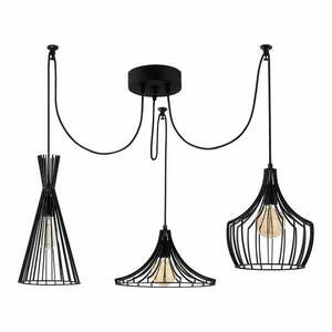 Fekete függőlámpa fém búrával Mezopotamya – Opviq lights kép