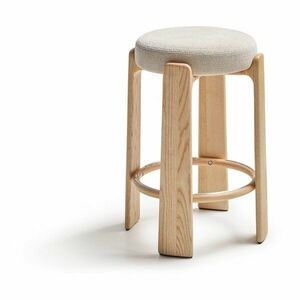 Bézs-világos natúr színű kőrisfa bárszék (ülésmagasság 75 cm) Granite – Kave Home kép