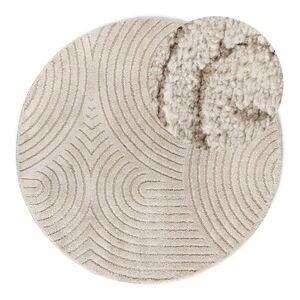 Bézs kerek szőnyeg ø 160 cm Panglao New York Taupe – Elle Decoration kép