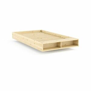 Natúr színű borovi fenyő egyszemélyes ágy ágytámla nélkül, ágyráccsal 120x200 cm Merge – Karup kép