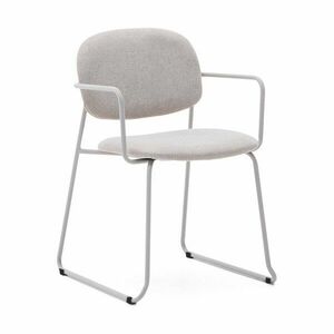 Bézs fém karfás étkezőszék Meli – Kave Home kép