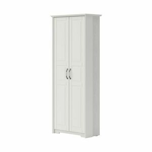 Kétajtós szekrény, polccal és akasztós résszel, fehér - PERCE NEIGE - Butopêa kép