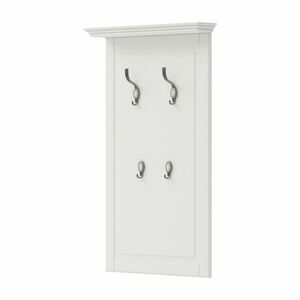 Előszoba panel, 4 akasztóval, fehér - PERCE NEIGE - Butopêa kép