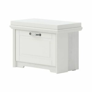 Ülőkés cipősszekrény, ülőpárnával, fehér - PERCE NEIGE - Butopêa kép