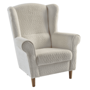 Füles fotel, tejszínes szövet Coral, CHARLOT kép