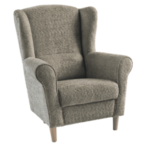 Füles fotel, szürkésbézs Taupe szövet Coral, CHARLOT kép