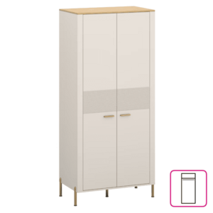 Szekrény, kasmír/kő tölgy, RUNOL 2D kép