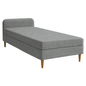 Ágy, 110x200, molitán, szürke, BRUNY kép