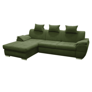 Sarokülőgarnitúra, zöld, bal oldali, FLOSY ROH kép