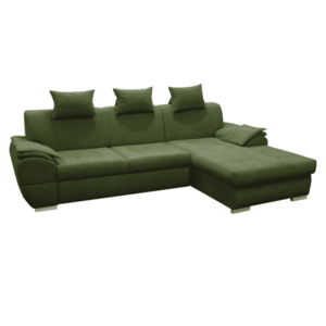 Sarokülőgarnitúra, zöld, jobb oldali, FLOSY ROH kép