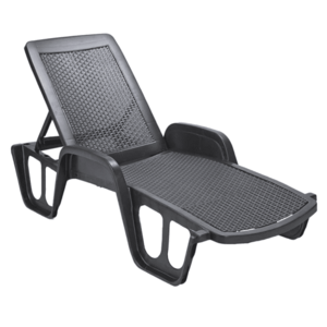 Kerti nyugágy, rakásolható, antracit, POLRO kép