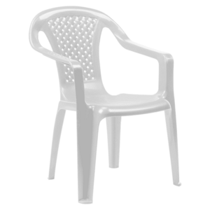 Kerti gyerekszék, rakásolható, fehér, KAMLA kép