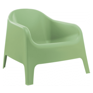 Rakásolható fotel, zöld, műanyag, SOKRA NEW kép