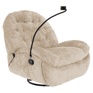 Luxus forgófotel, hintázó, bézs, DELMOR kép