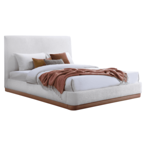 Ágy ágyráccsal, 160x200, fehér, SELINA kép