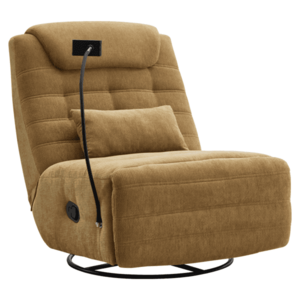 Luxus forgó fotel, hintafotel, mustársárga, UMRBO kép